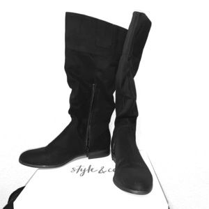 Suede riding boot
